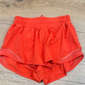 lululemon athletica Women's Split-Layer Performance Shorts - Vibrant Orange-Red
